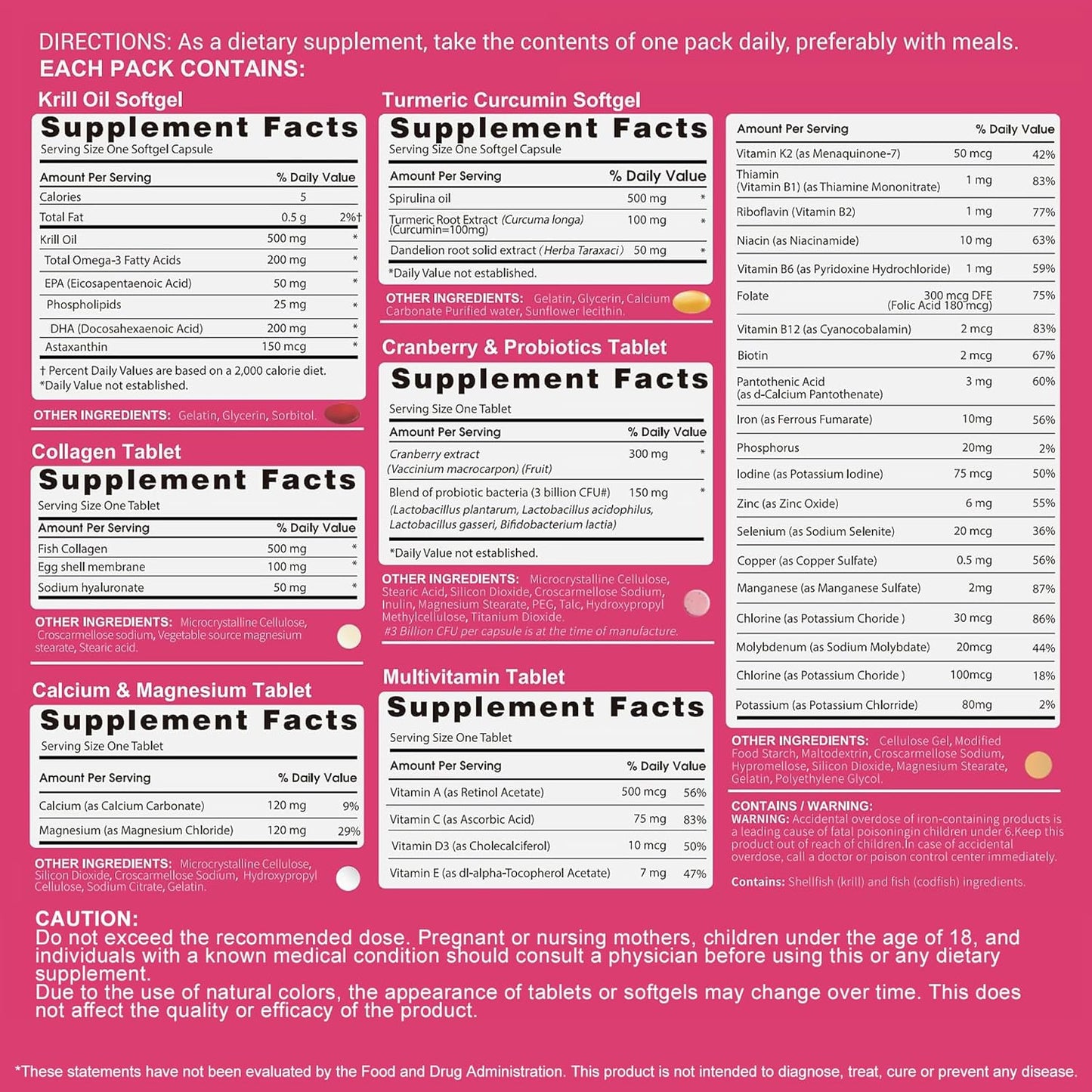 Women’s Multivitamin – 30 Packs for Energy & Wellness